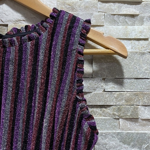 AVA & Yelly Shimmer Stripe Shift Dress Size 16 - Picture 5 of 14